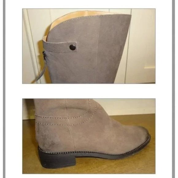 🆕 FRANCO SARTO Brenna Knee High Tall Suede Boots Taupe Gray 6 - Picture 7 of 8